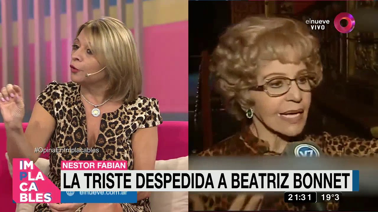 La triste despedida de Beatriz Bonnet