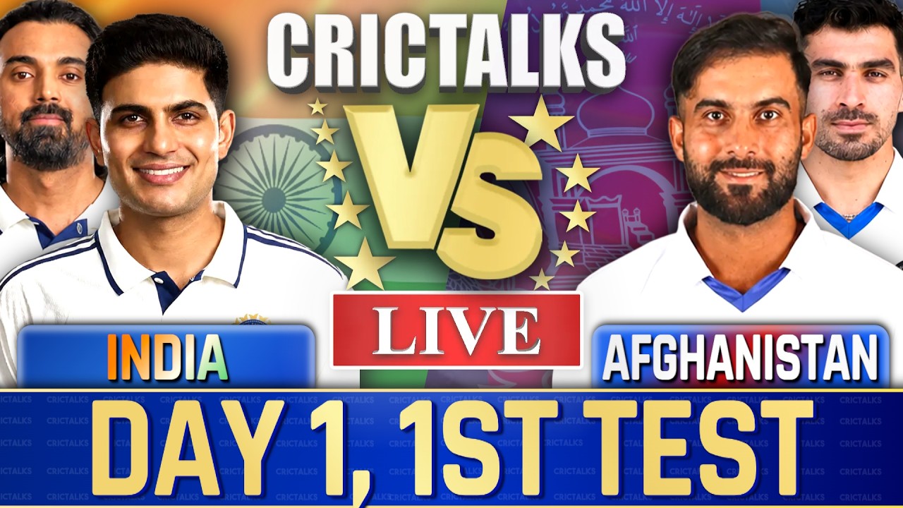 🔴 Live: IND vs AFG, Day 1, 1st Test, Cricket Live Match Today Scores, Commentary, 1st Session