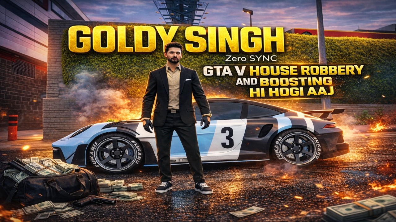 GTA 5 ZeroSync RP | House Robbery + Car Boosting 🔥 | GOLDY SINGH IS LIVE