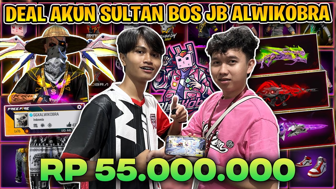 DEAL AKUN SULTAN LANGKA BOS JB ALWIKOBRA HARGA 55 JUTA !! CUMA 1 DI INDONESIA !!