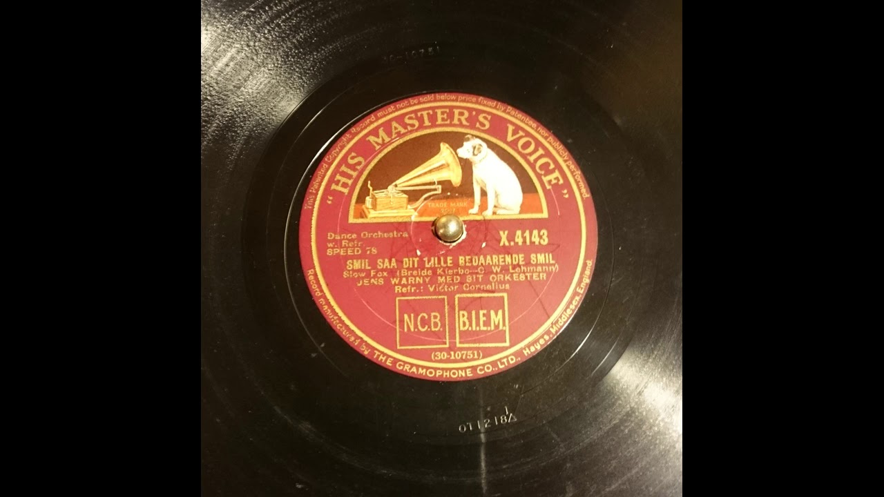 Smil, saa dit lille bedaarende Smil. Jens Warny. Copenhagen ca. 1933