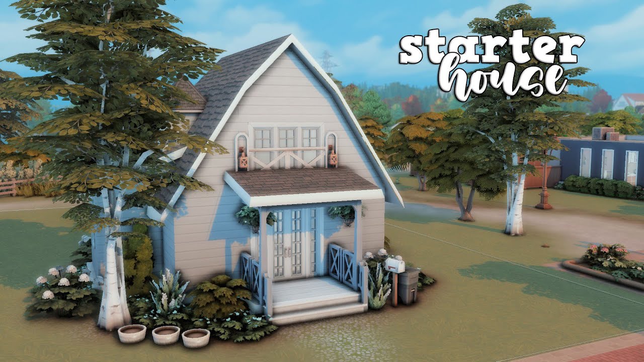 brindleton bay starter home 🐶 | the sims 4 speed build | no cc