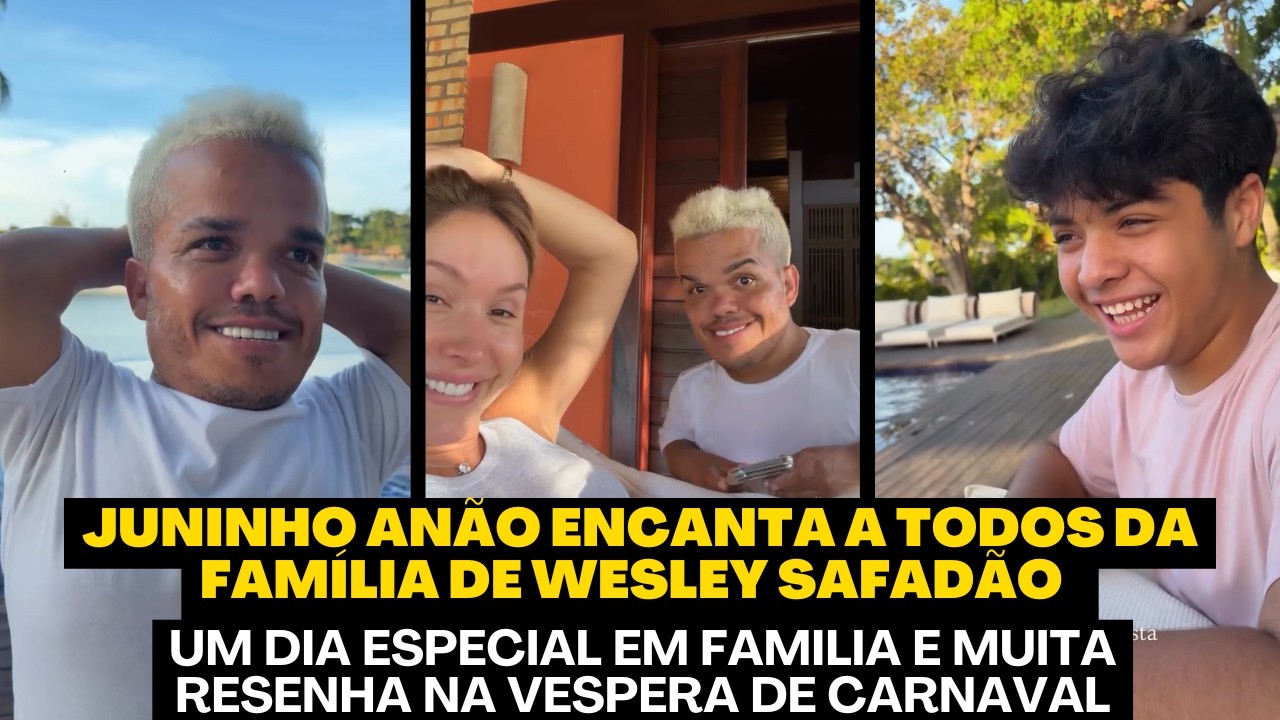 JUNINHO ANÃO FAZ A ALEGRIA DOS FILHOS DE WESLEY SAFADÃO NA MAIOR RESENHA - CONFIRA