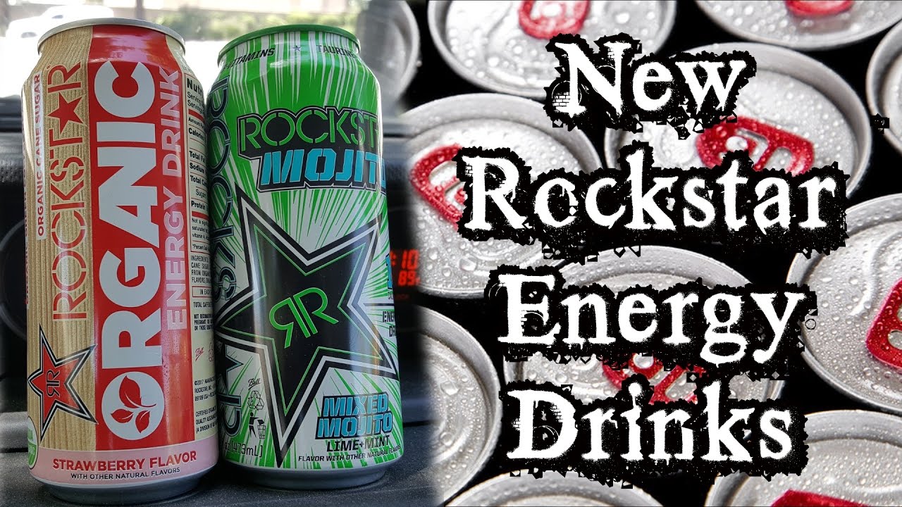 Rockstar Strawberry Organic & Mixed Mojito Energy Drink Review - CarBS