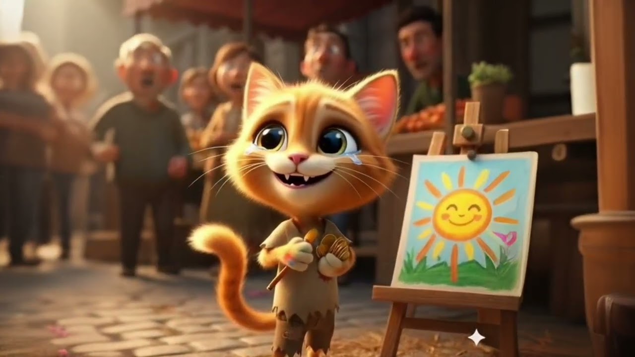 From Homeless to World Famous: The Kitten Who Painted His Dreams #shortstory #poorcat #realstory