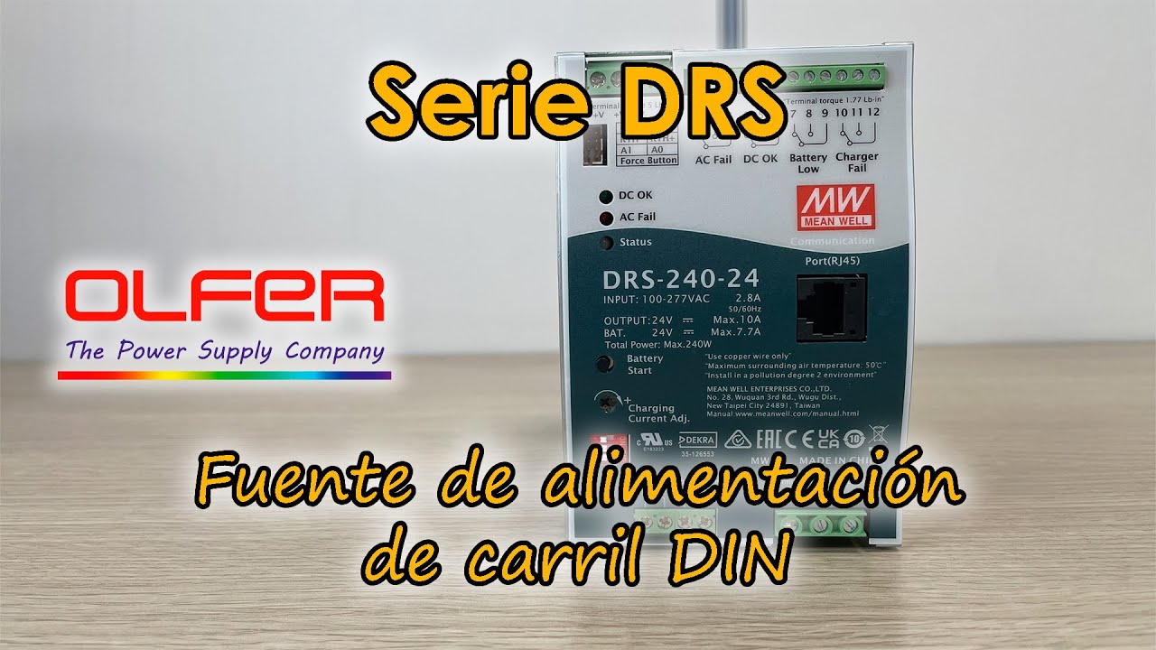 Funcionalidades de la serie DRS: una fuente de alimentación de carril DIN | Electrónica OLFER