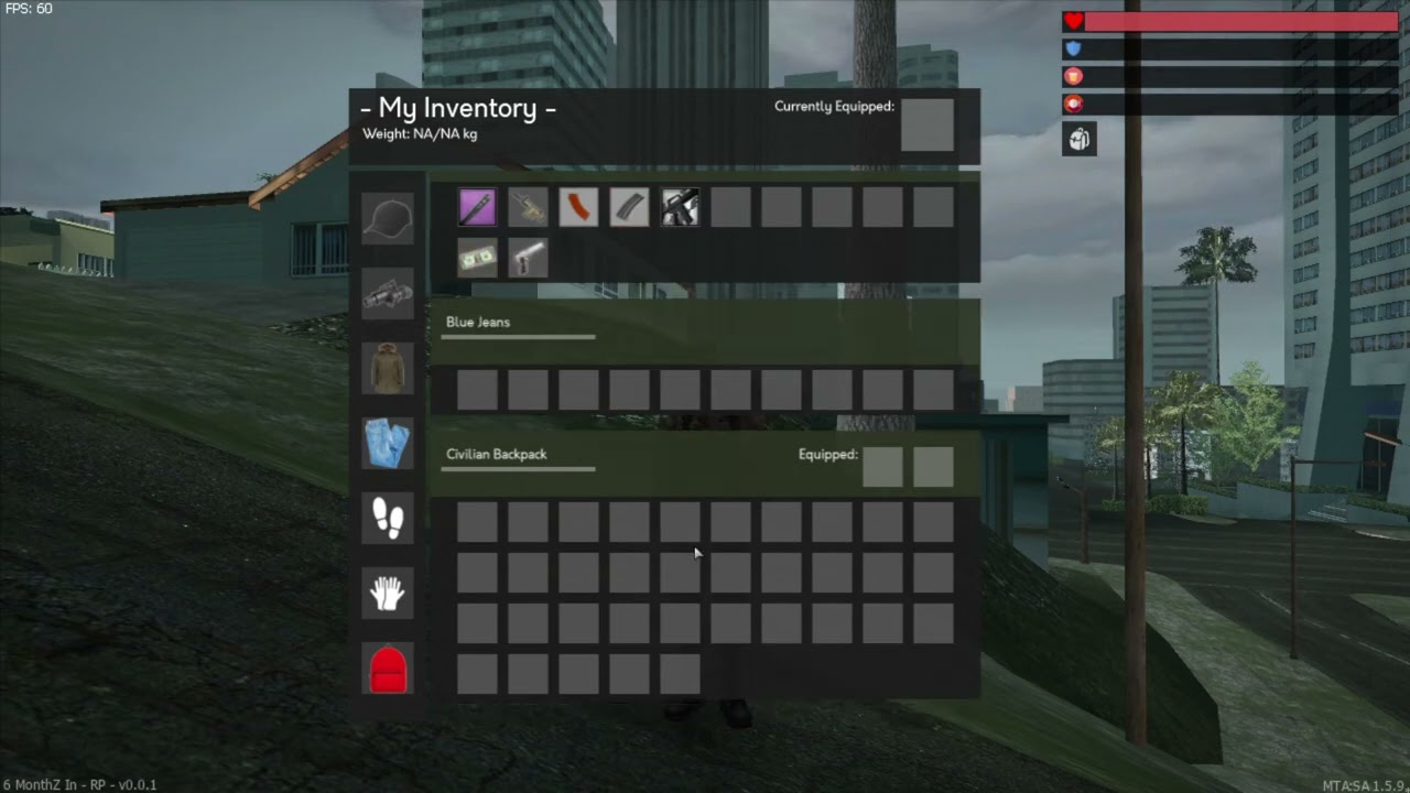 W.I.P Inventory Script V4 - 6 MonthZ In - MTA Zombie Apocalypse Roleplay