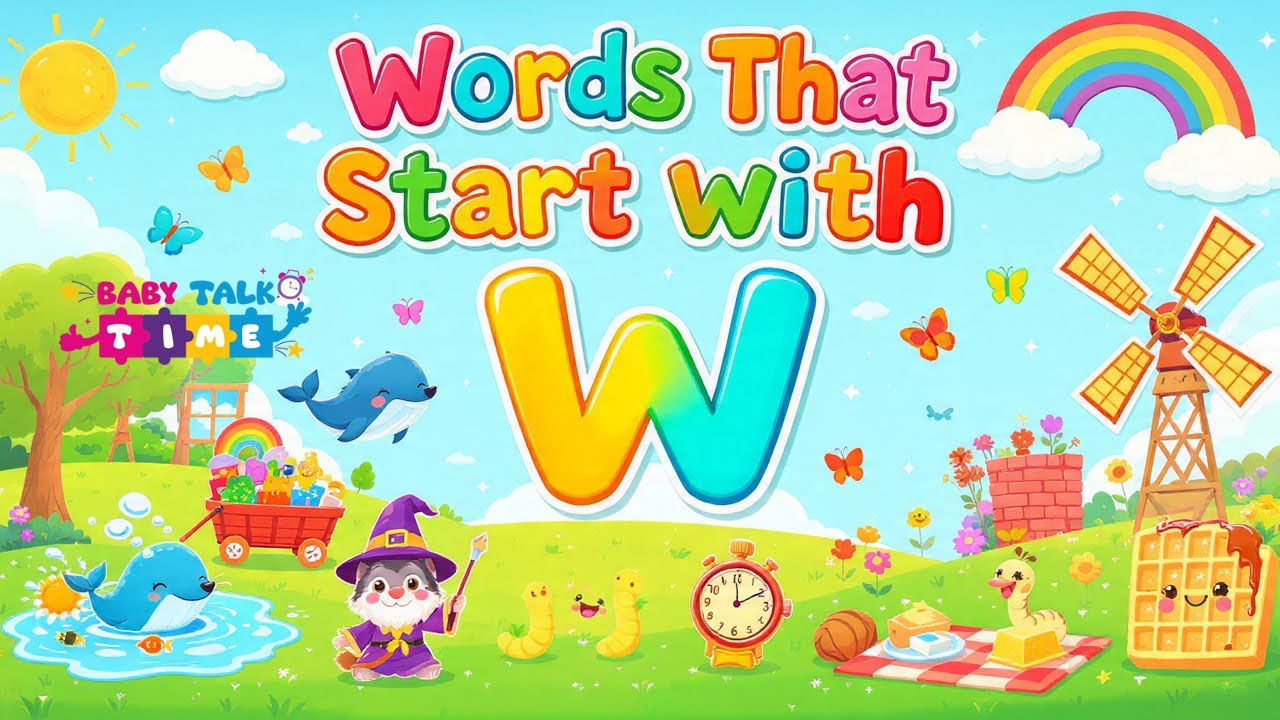 W Words That Make You Sound Smarter 🌊  W Words in 60 Seconds | Baby Talk Time – Fun for Every Age!