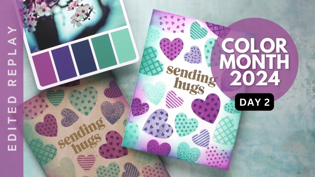 🔴 EDITED REPLAY - Color Month 2024 - Day 2 - Creating two cards at the same!