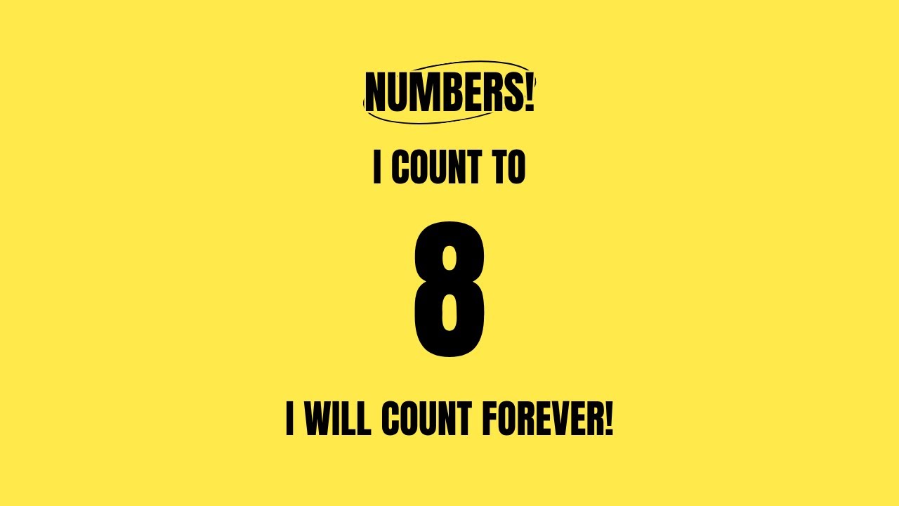 8! I'm Counting From 0 To 8! Learning to Count in English!