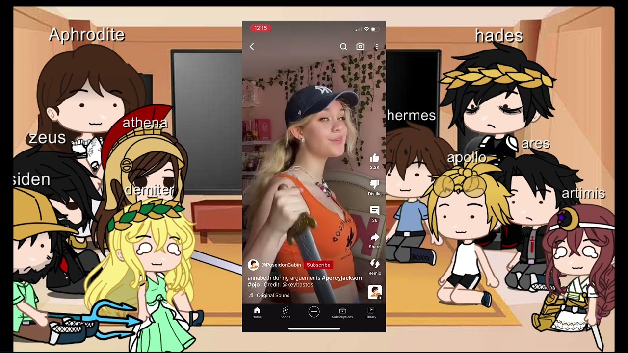 Gods react to there children 1/? ( Percy and Annabeth ) Au is in the ￼ description