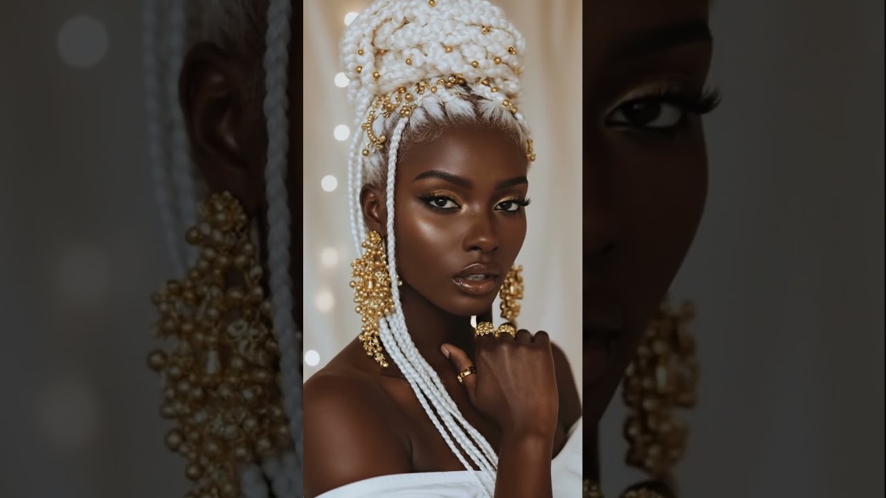 Black Vogue &ndash; Pearl Elegance on Melanin Skin ✨ Absolutely Divine!
