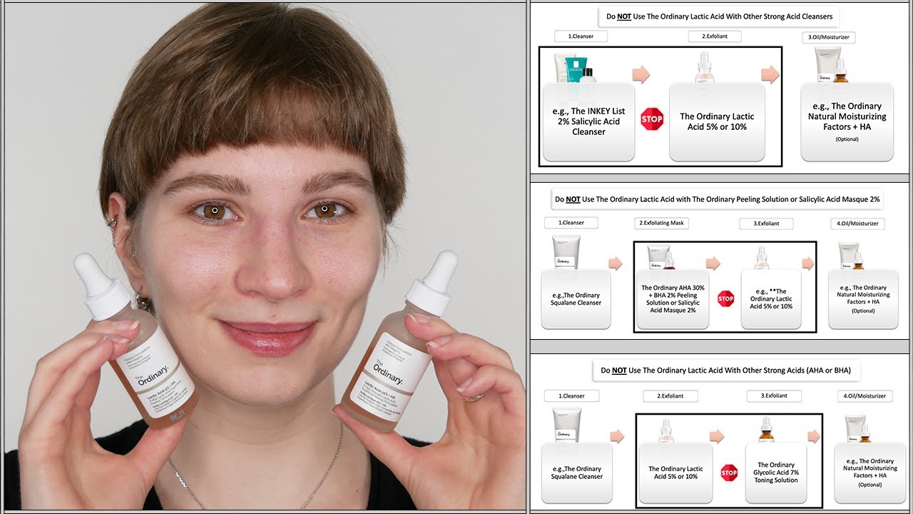 The Ordinary Lactic Acid 5% & 10% what you Can and Cannot Mix - with Real Examples!