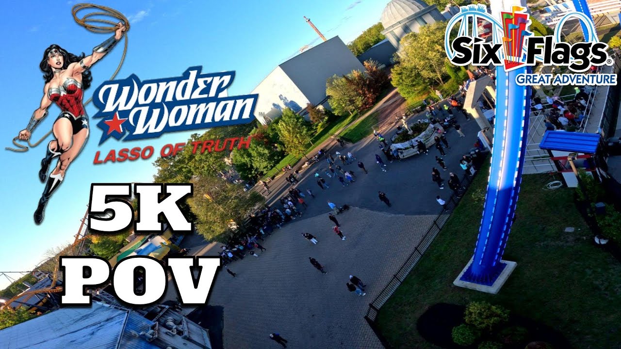 Wonder Woman On-Ride POV [5K] | Six Flags Great Adventure 2022