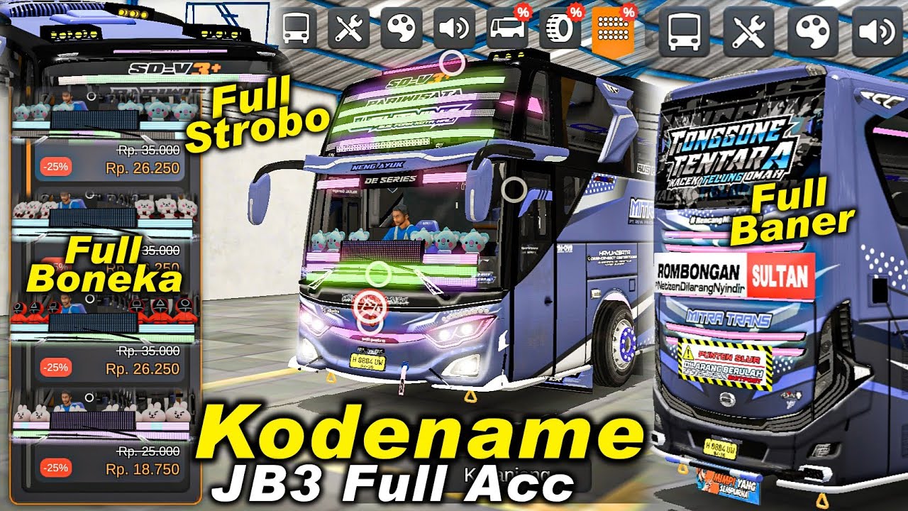 Kodename Acc Paket Kece😎 Full Strobo Bebas Modif❗JB3 MN x RPC BUSSID V4.2