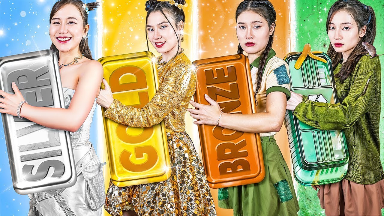Cuộc Thi Nhảy Ở Trường Của Các Cô Gái Vàng, Bạc, Đồng Và Nhựa!