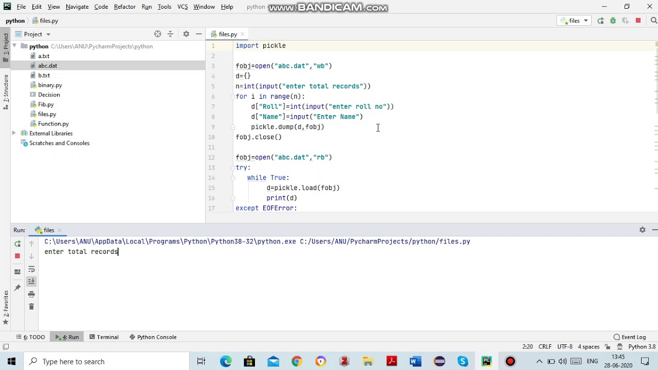 Append operation in binary files-Python Programming