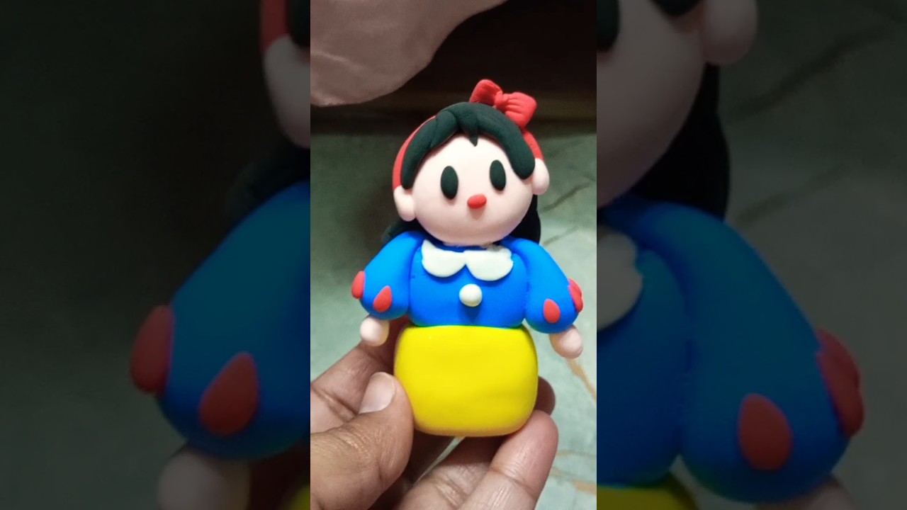 #diy making  snow White with polymer clay#claycharms #flowercraft #craft