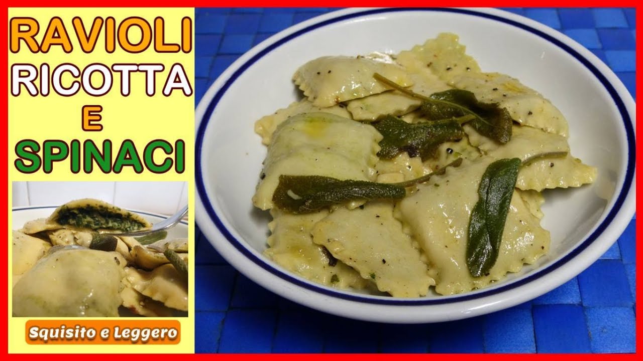 RAVIOLI DI RICOTTA E SPINACI FATTI IN CASA / PRIMI PIATTI CLASSICI | Ricotta and Spinach Ravioli