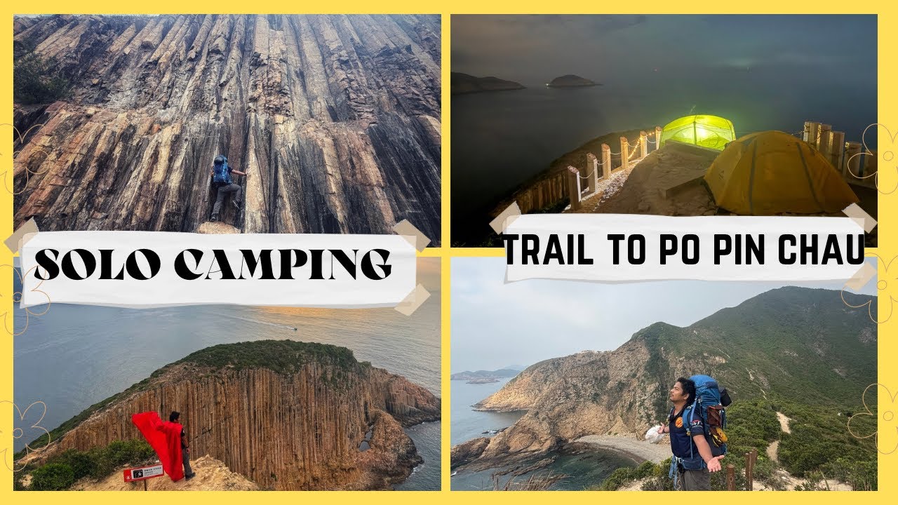 SOLO WILD CAMPING IN THE UNESCO GEOPARK OF HONGKONG THE ROAD TO PO PIN CHAU. (HD QUALITY)