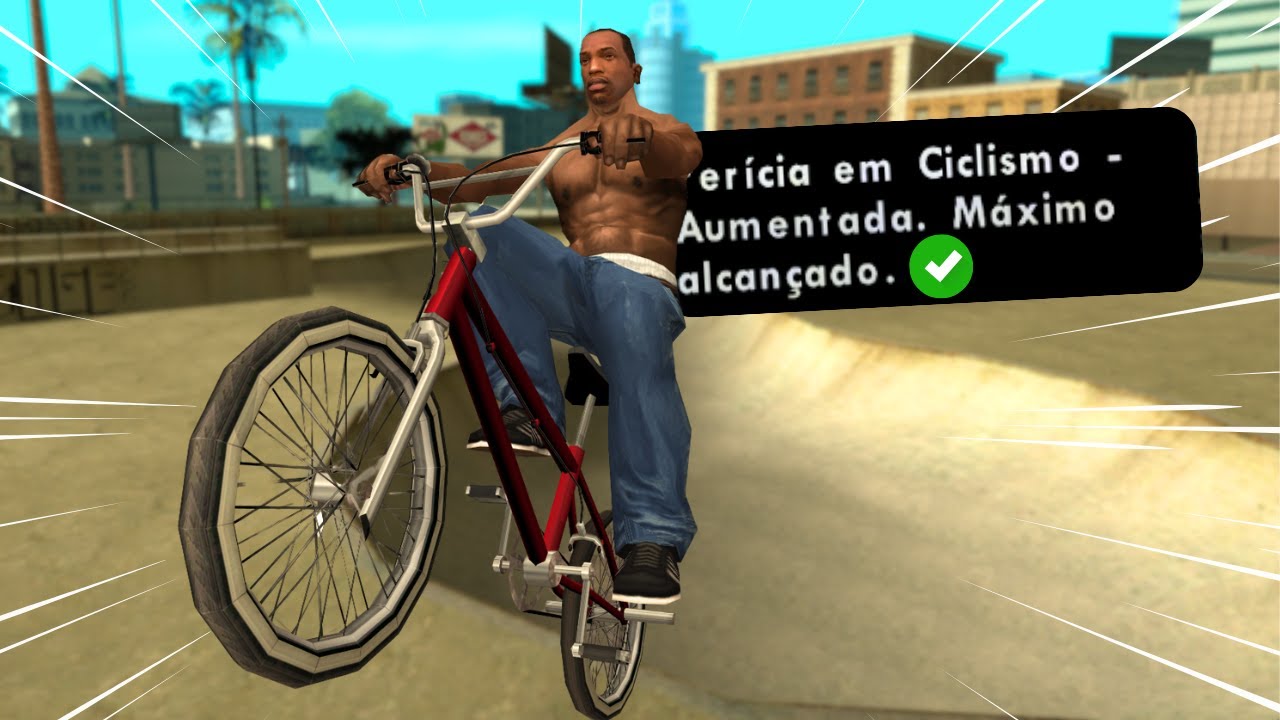 Peguei PERÍCIA MÁXIMA de BIKE no INÍCIO do GTA San Andreas!