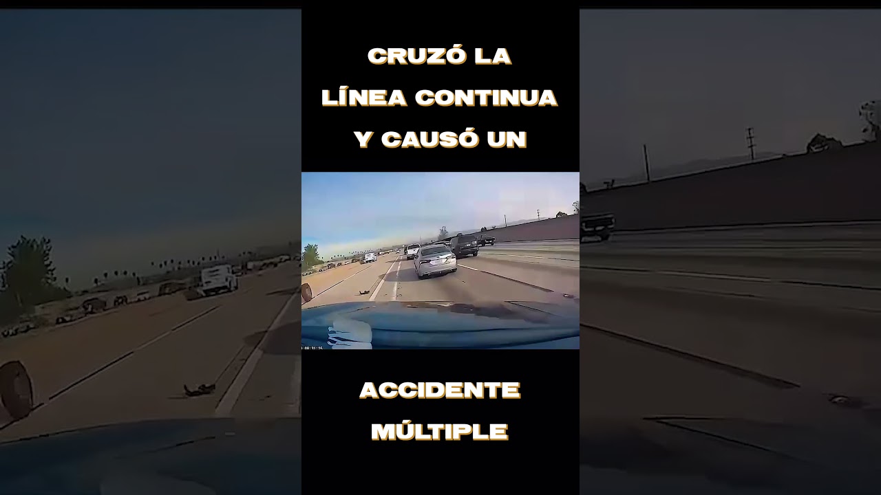 Cruz&oacute; la l&iacute;nea continua y caus&oacute; un accidente m&uacute;ltiple 🚗💥 &iquest;Qui&eacute;n responde por todo? |