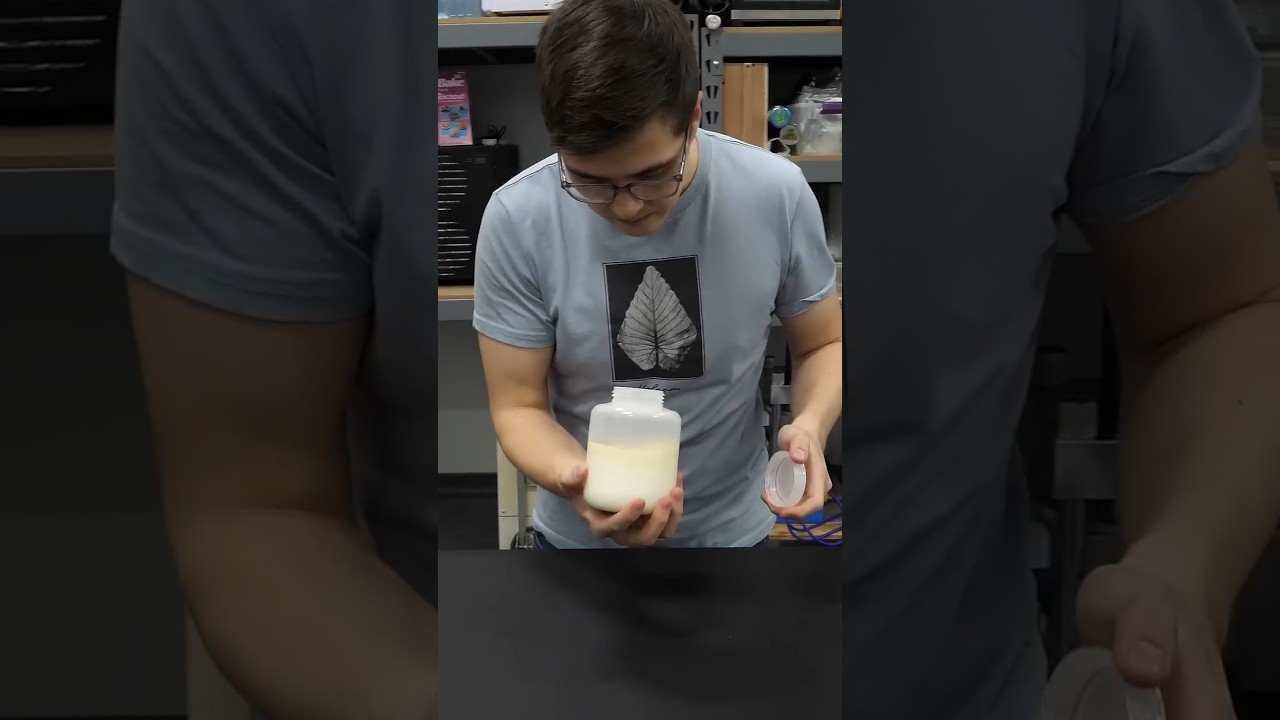 Turning cream into butter