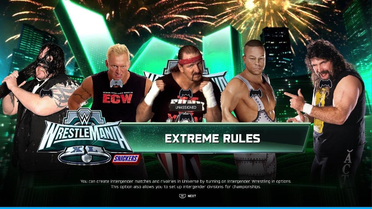5-Way Extreme Rules Match WM XL (WWE2K25 Week 44 Universe Mode )