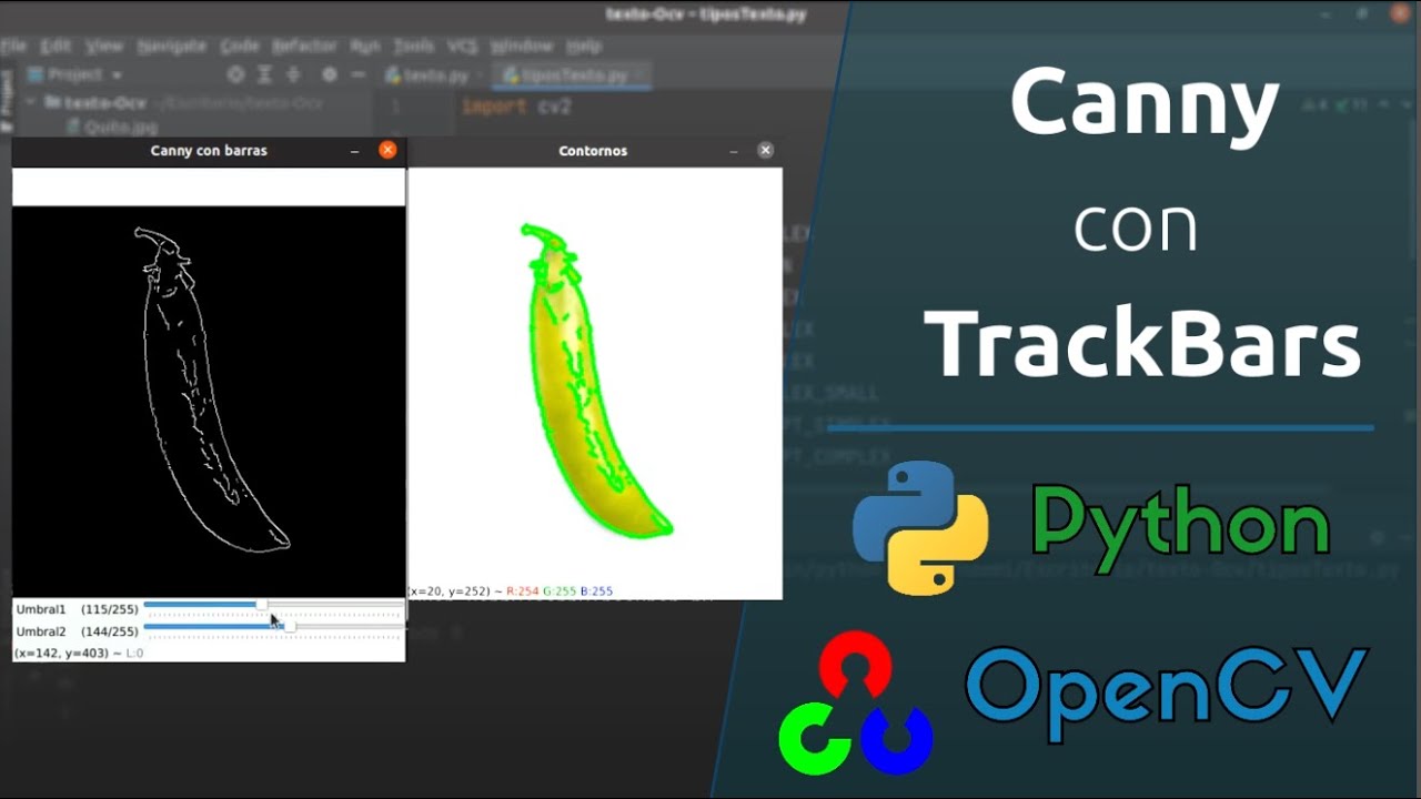 Detector Canny con TrackBars | OpenCV - Python