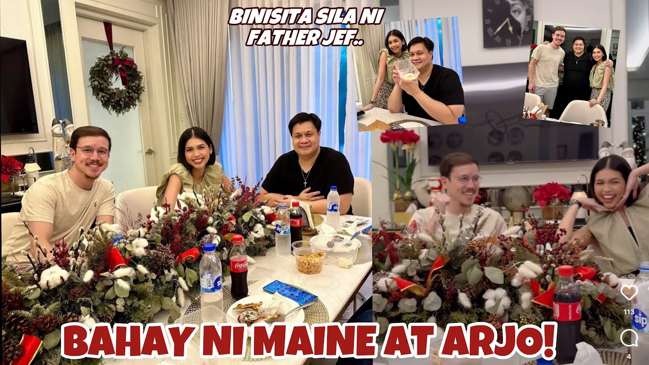 BAHAY NINA MAINE AT ARJO ATAYDE ANG GANDA BINISITA NI FATHER JEF 😍 SWEET MAY REGALO PA FROM MAINE