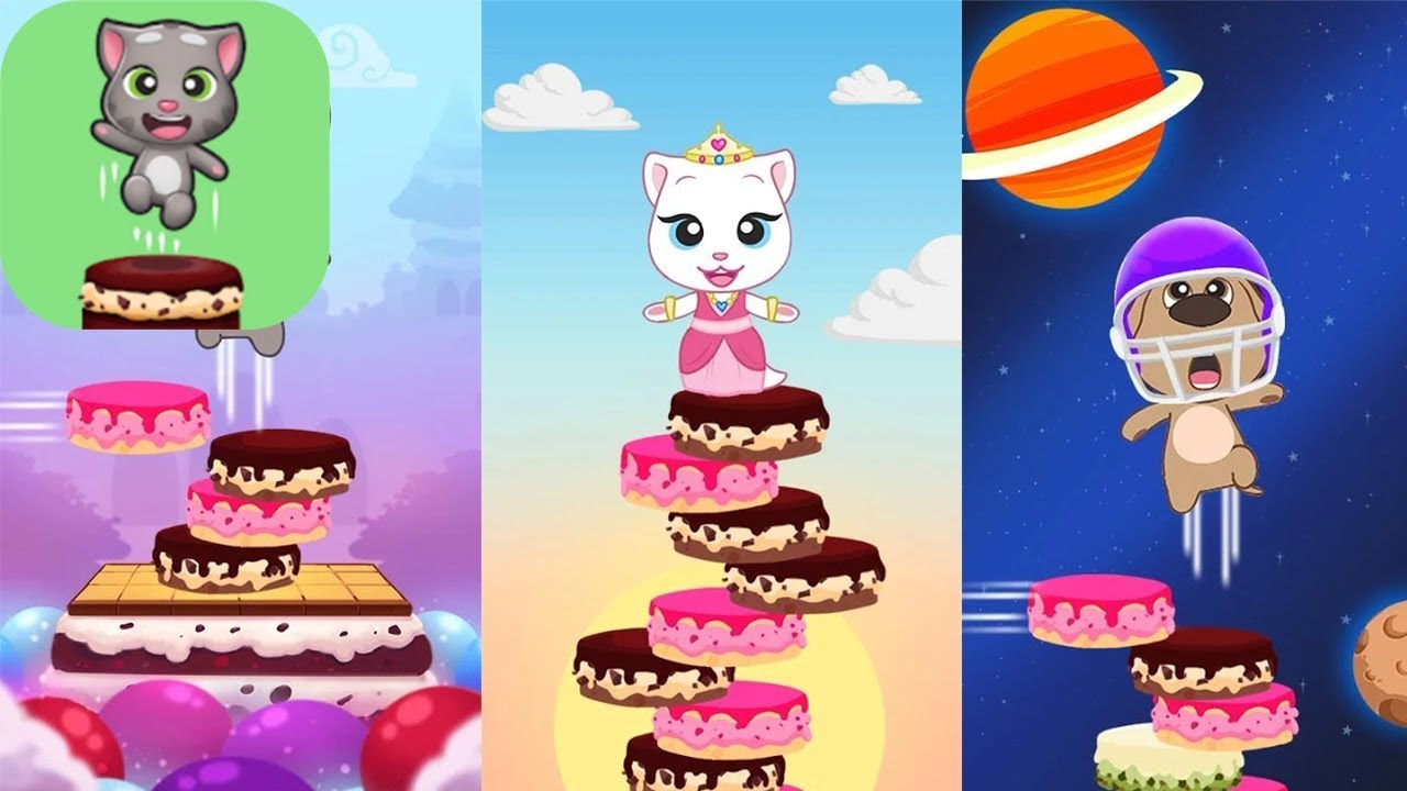 Talking Tom Cake Jump / Android iOS Gameplay HD
