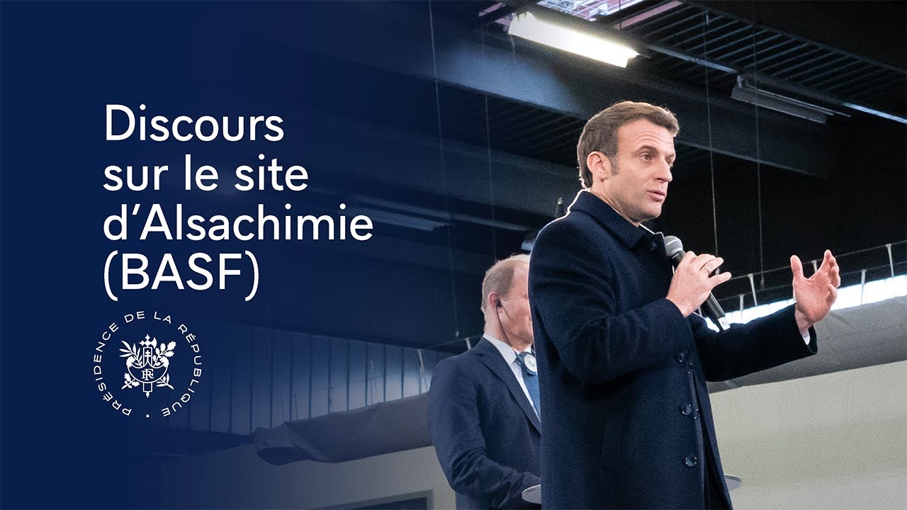 Discours du Président Emmanuel Macron sur le site d'Alsachimie (BASF)