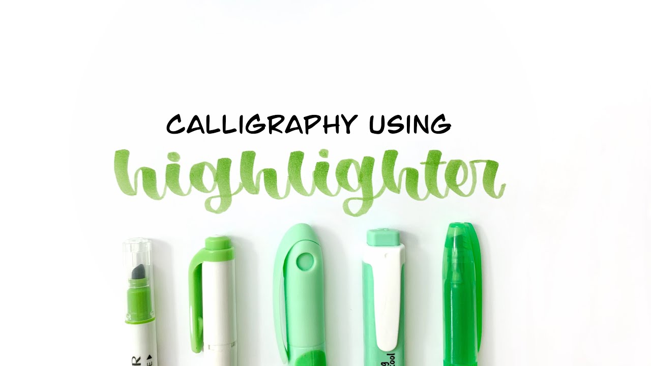 Mẹo viết calligraphy bằng highlighter đơn giản// Calligraphy using highlighters// orangiee