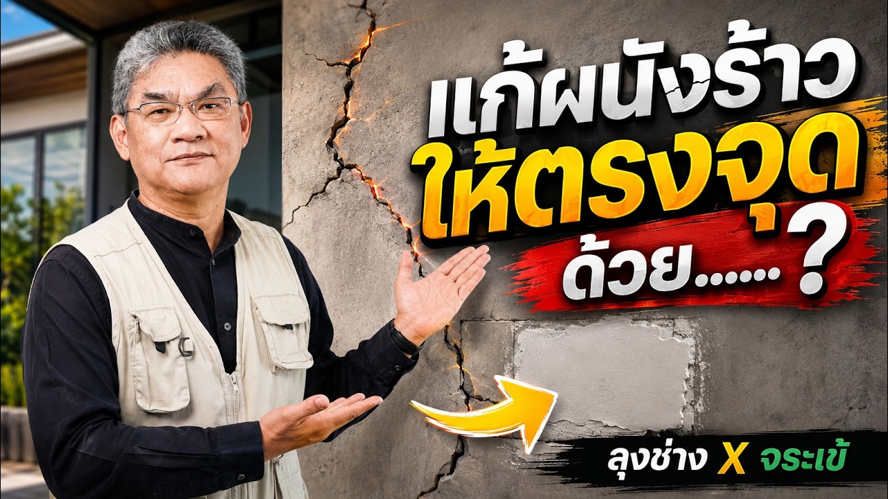 ซ่อมผนังร้าวง่ายๆ ได้ด้วยตัวเอง | คุยกับลุงช่าง