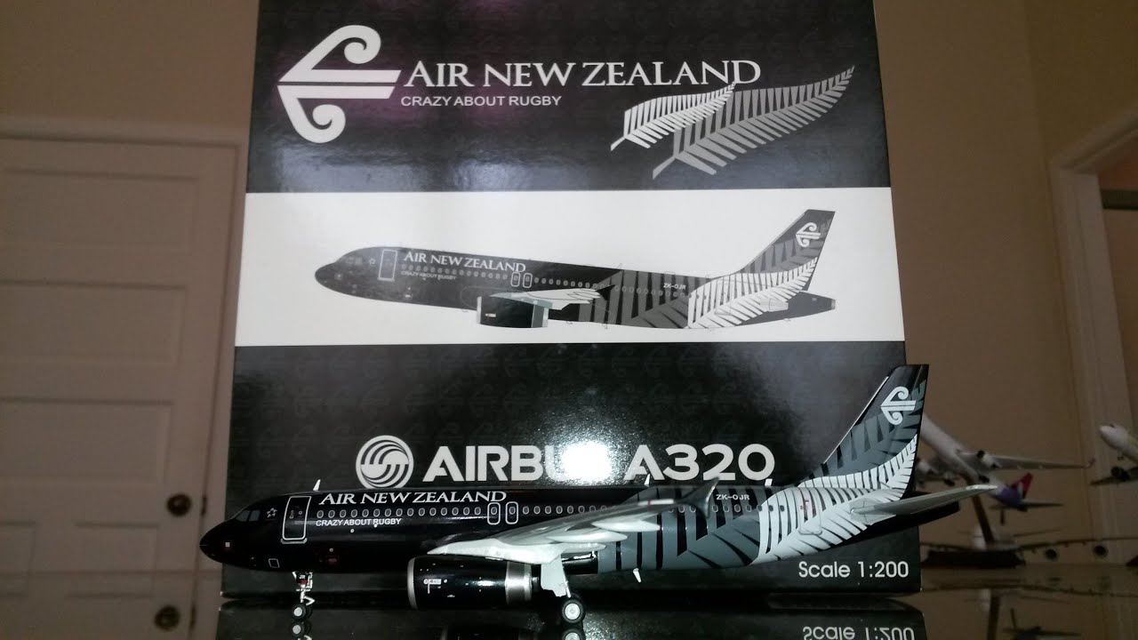 JC Wings 1:200 Air New Zealand A320 All Blacks livery Unboxing and Review