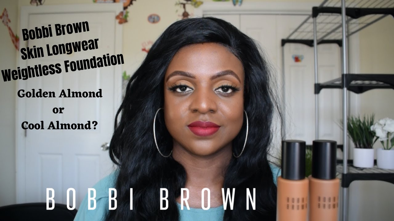 Bobbi Brown Skin Longwear Foundation Shade Comparison (Golden Almond & Cool Almond)