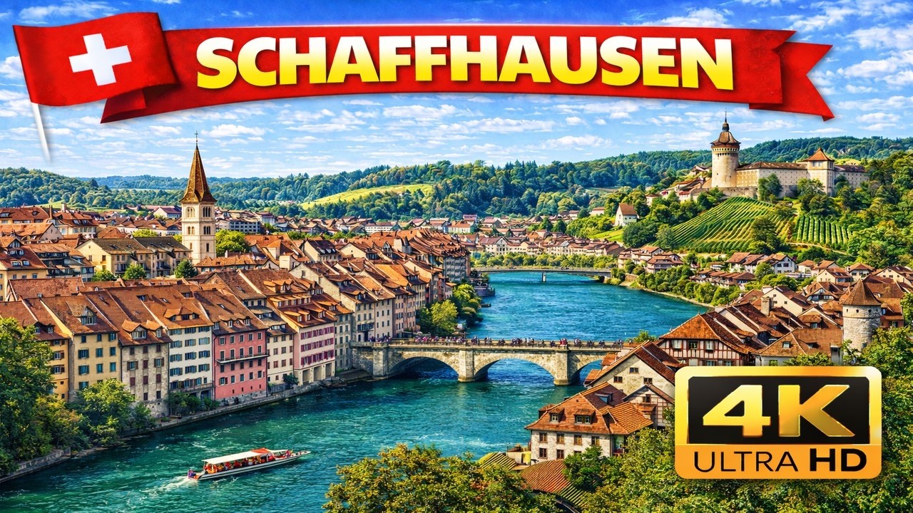 Schaffhausen Switzerland 🇨🇭 | Scenic Walking Tour in 4K
