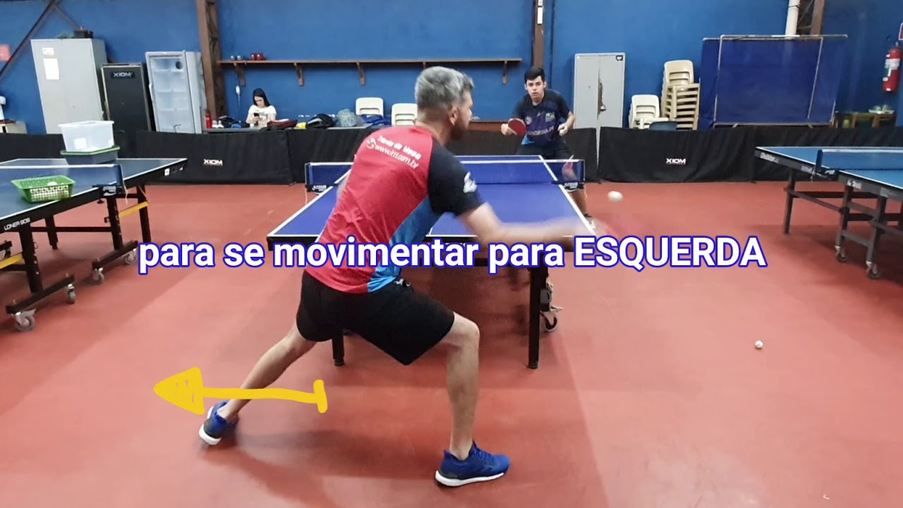 Vídeo aula sobre trabalho de perna no tênis de mesa