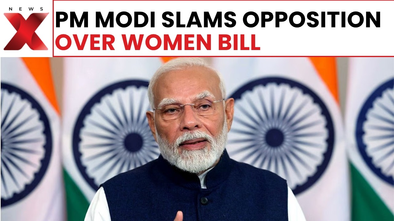 PM Modi Slams Congress DMK TMC SP Over Women Bill Defeat In Emotional Speech