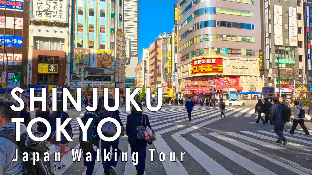 Japan walking tour in Tokyo Shinjuku area 2024 4K 60fps HDR