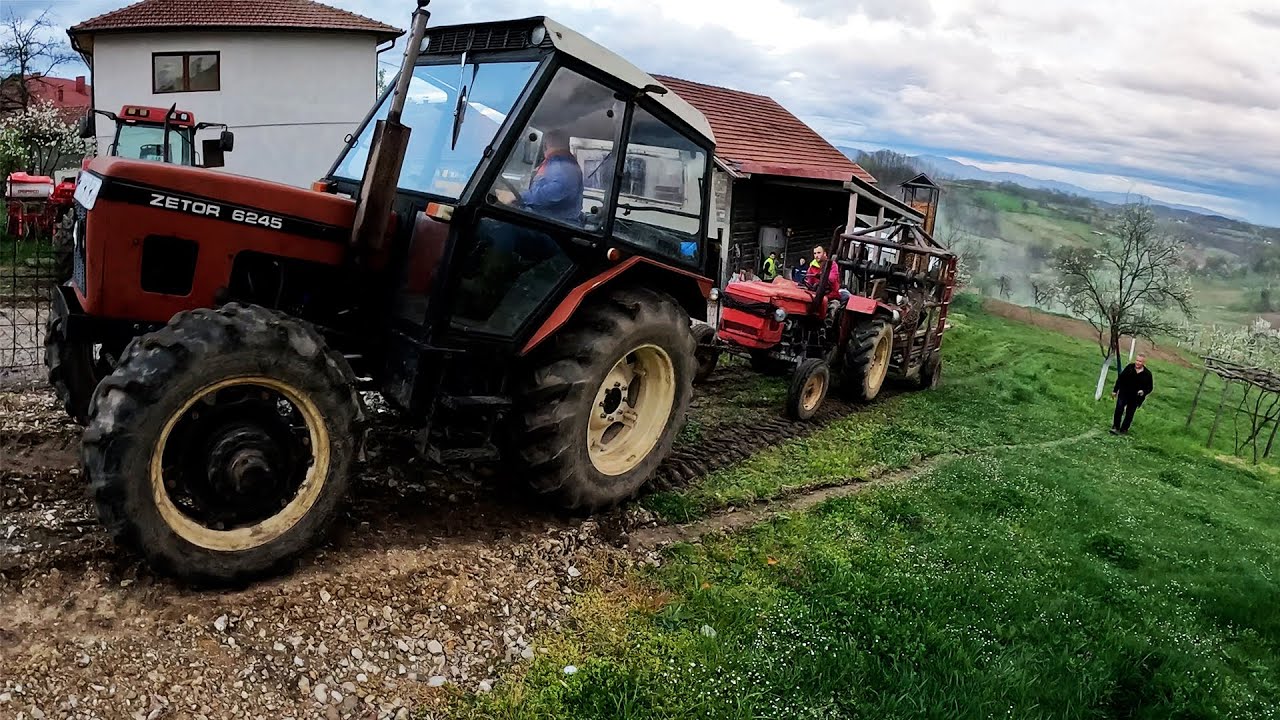 TRAKTOR DUPLAK IZVLAČI STARI TRAKTOR KOJI JE POD VELIKIM TERETOM