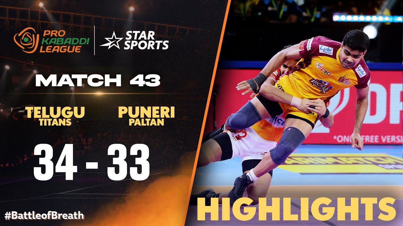 விறுவிறுப்பாக போன போட்டியில் வெற்றி Telugu Titans-க்கு | Tamil Highlights | #ProKabaddiOnStar