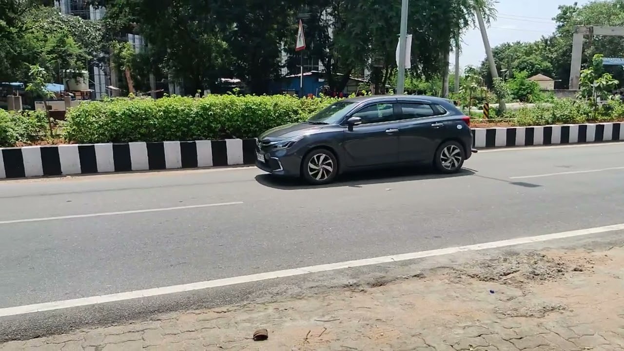 Toyota Glanza Road Presence | Gaming Grey Colour