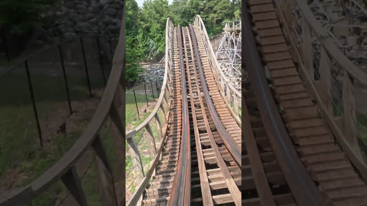 InvadR Front Row POV | Busch Gardens Williamsburg Wooden Coaster!  #buschgardens #rollercoaster