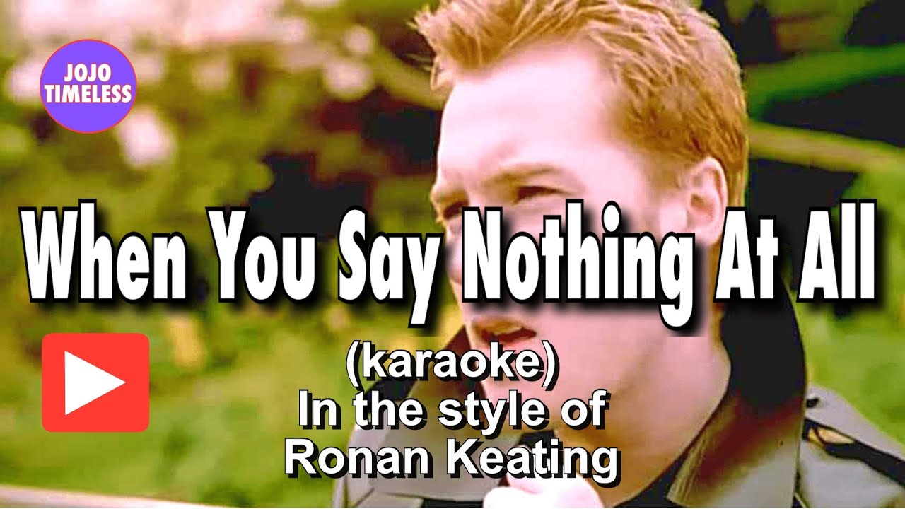 When You Say Nothing At All (karaoke)