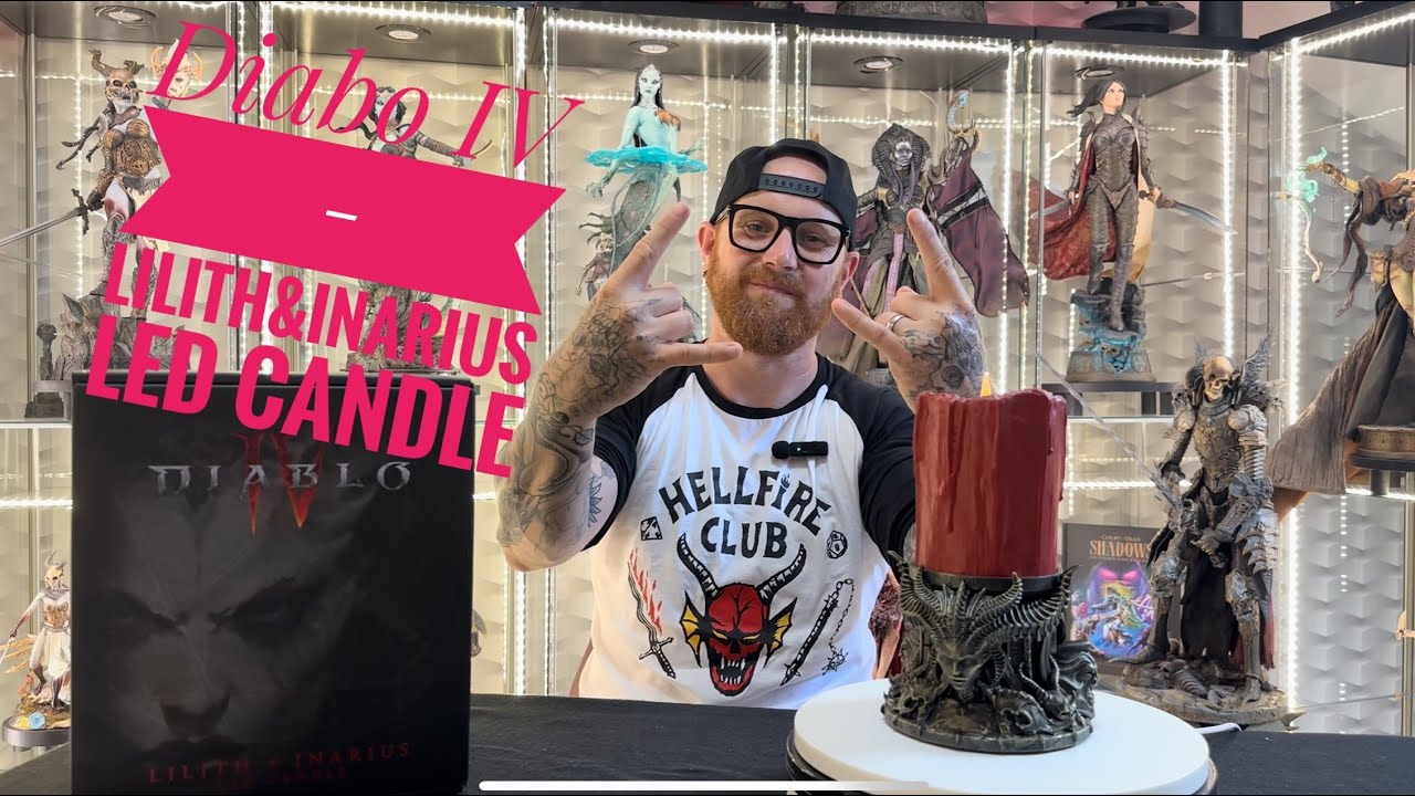 Diablo IV - Lilith & Inarius LED candle -Unboxing - Review (ENG SUB)