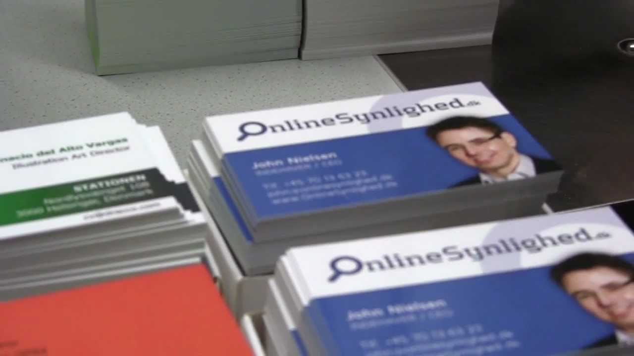 Tryk af visitkort - som offset tryk hos MediaMouse