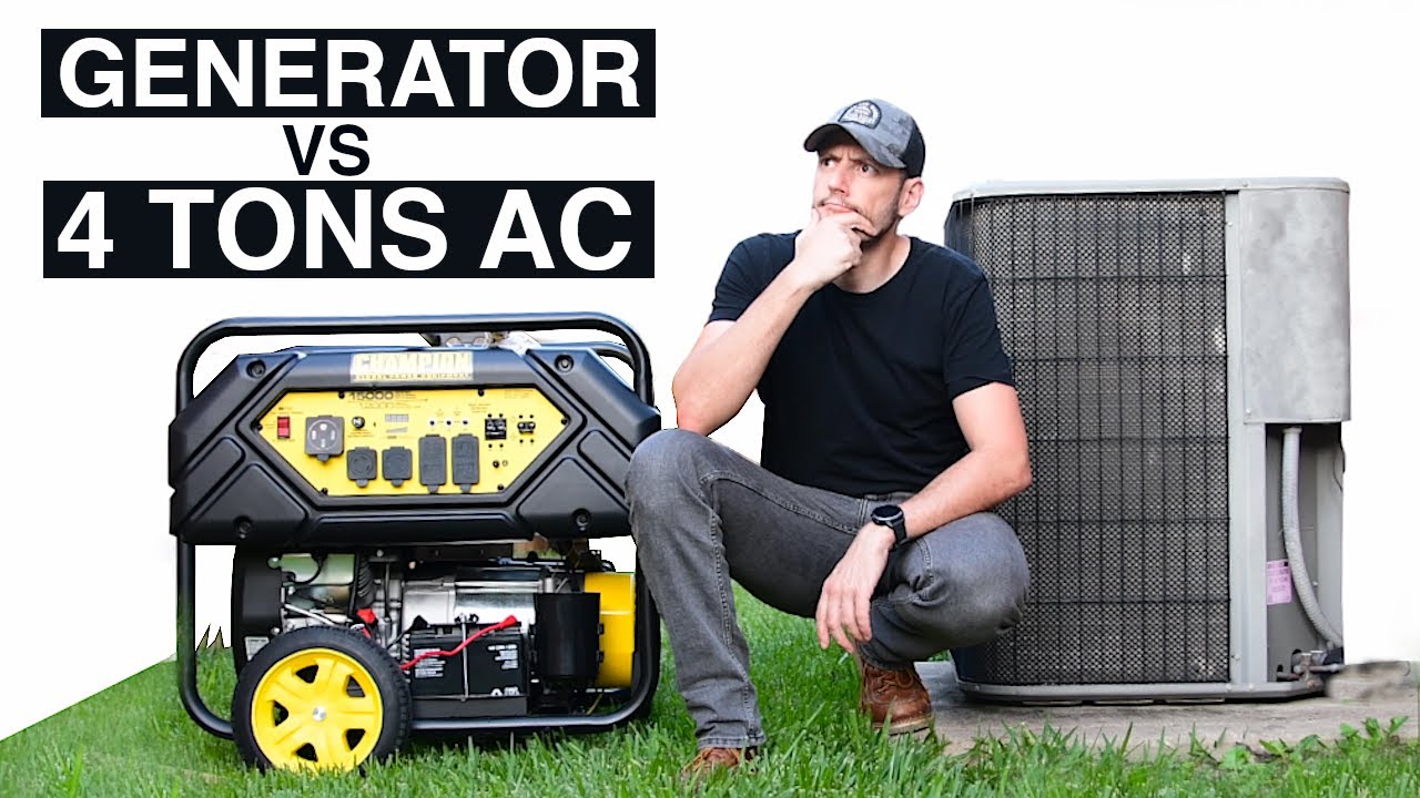 Champion generator 12000w vs 4 tons AC