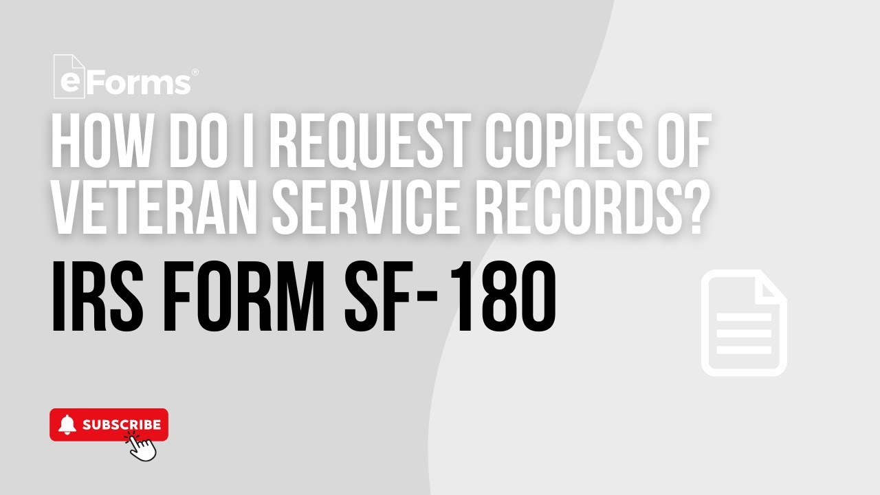 How Do I Request Copies of Veteran Service Records? | Form SF 180