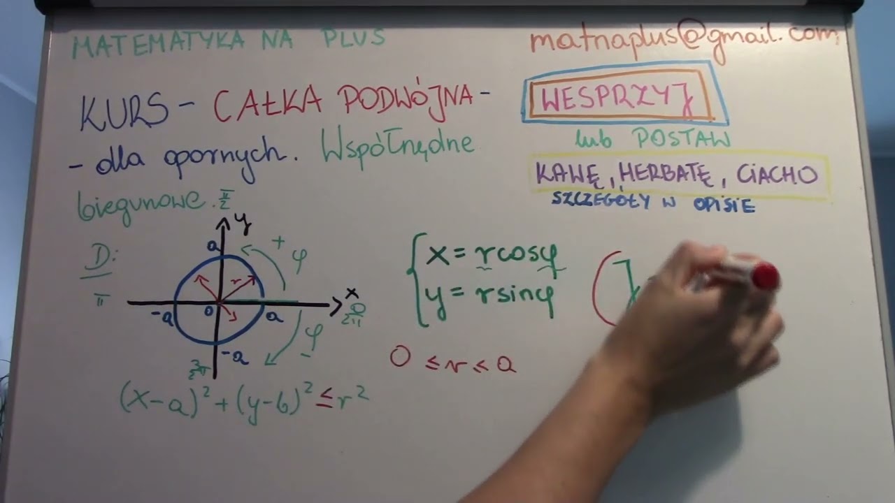 KURS - Całka Podwójna dla opornych cz.4 - Współrzędne biegunowe